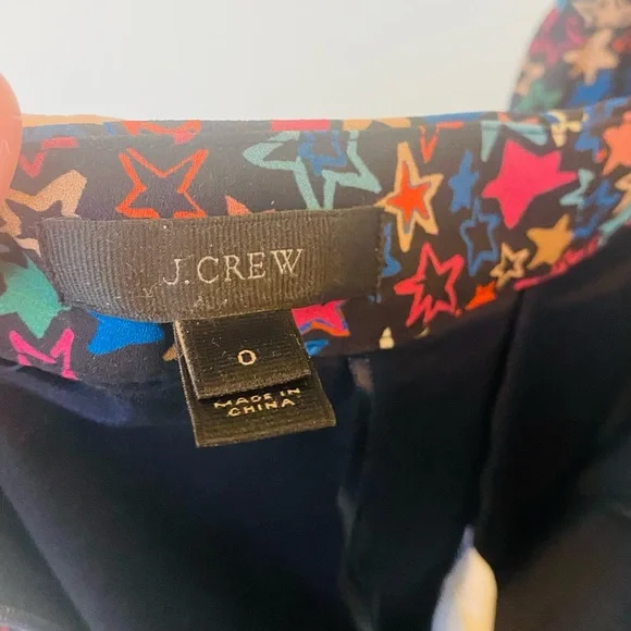 Jcrew kaleidoscope star tiered mini skirt. Sz 0 - Picture 4 of 6